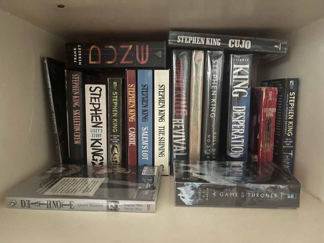 Stephen King Book Collection & Game of Thrones (Category: Storybooks) located in Manila. Submitted by jays1340 (Listing ID 1440213772, Image 1). Description: Feel free to negotiate! I dont do jnt only lalamove! Only in Manila! Ty! .