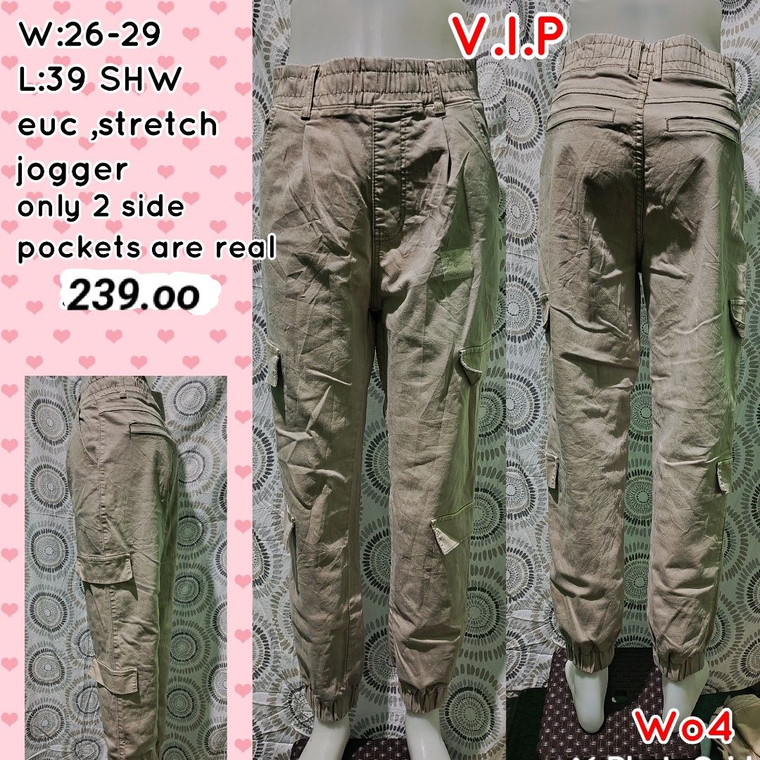 Stretch Jogger Pants W:26-29 L:39 (Category: Other Bottoms) located in Baguio. Submitted by cyann78 (Listing ID 1440324069, Image 1). Description: - Khaki jogger pants - Stretchy, no flaws - Waist: fits 26-29 inches gater - Length: 39 inches - Two functional side pockets - Comfortable for everyday casual wear .