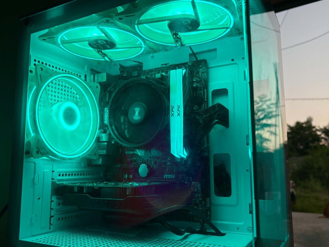 SYSTEM UNIT WITH MONITOR (Category: Desktops) located in Caloocan City. Submitted by ryle.ke1 (Listing ID 1440287836, Image 3). Description: OPEN FOR SWAP SA LAPTOP OR IPAD(willing to add or add ka if lower) Specifications: > Processor:AMD Ryzen 3 2200G (3.50 GHz) > Graphics Card:NVIDIA GeForce GTX 1650 (4GB) > RAM:16.0 GB DDR4 XPG 3200MHZ(changeable yung ilaw) > Storage:240GB SSD (Fast boot times) > Motherboard:MSI A320M PRO-E > OS:Windows 11 Pr