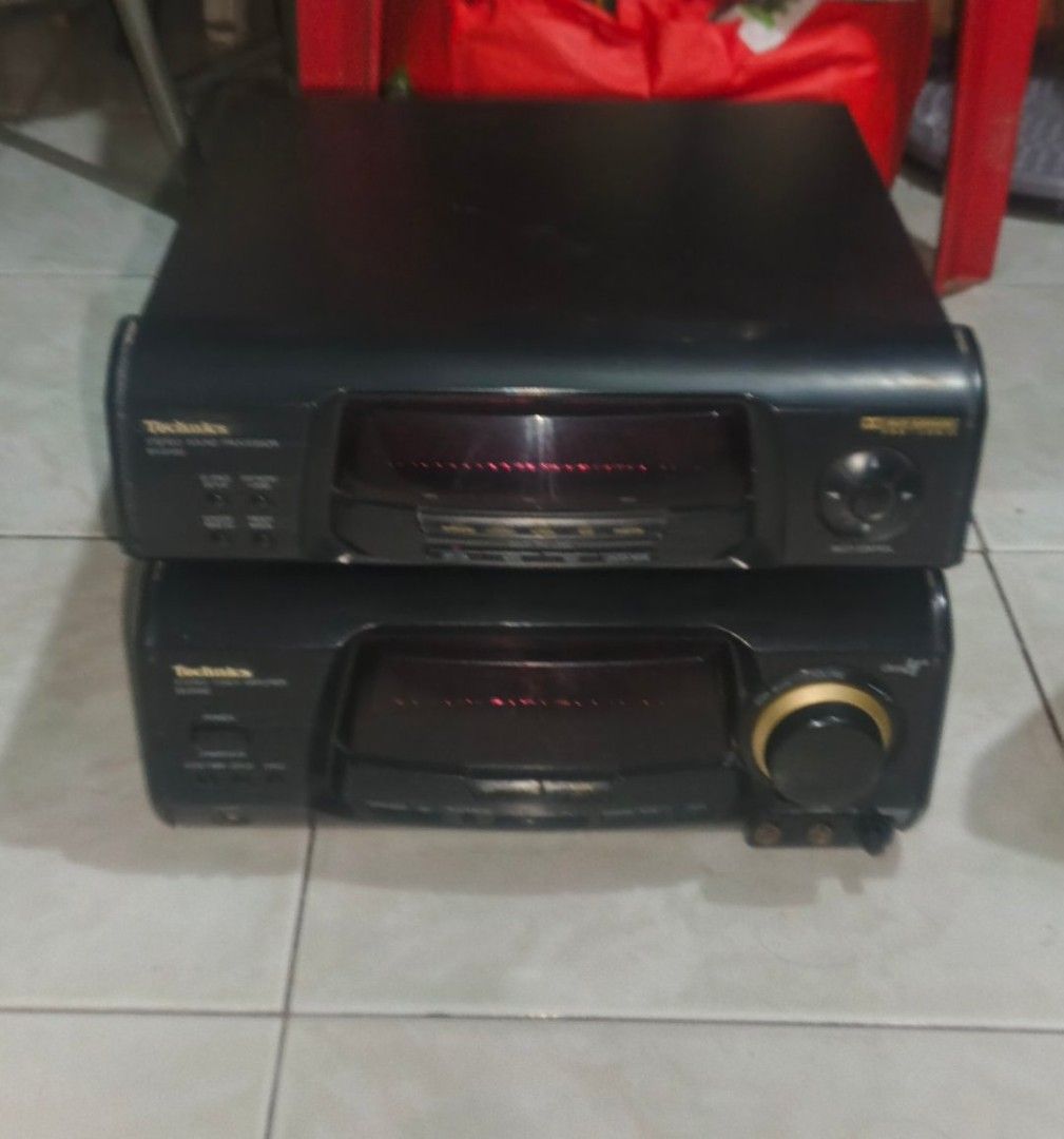 Technics Stereo System Stack - Amplifier and CD Player (Category: Soundbars, Speakers & Amplifiers) located in Manila. Submitted by karu.sell.ph (Listing ID 1440268682, Image 1). Description: - Technics stereo system stack - Includes amplifier and CD player - Both units are black - Perfect for your home audio setup - Tested and confirmed working - Shows minor scuffs from normal use (please check photos for details).