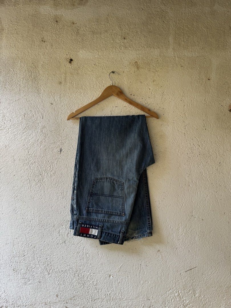 Tommy Hilfiger denim (Category: Jeans) located in Lipa City. Submitted by scrap.threads (Listing ID 1440234921, Image 1). Description: Item: Tommy Hilfiger denim Price: 400 Dimes: Width - 38 Length - 44.5 Hem - 9.5 Issue: heel bite check pics Lipa City Ship via J&T (Shouldered by buyer) Payment via Gcash ***Notice*** Color may vary due to lighting. Payment first. Item/s are thrifted or used condition unless stated otherwise. Please manage your ex