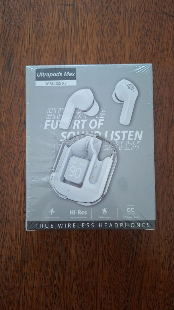 Ultrapods Max True Wireless 5.3 Bluetooth Earphones with Charging Case (Category: Earphones) located in Paranaque City. Submitted by eweze8 (Listing ID 1440244382, Image 1). Description: Please check the pics! WYSIWYG! =) Ultrapods Max True Wireless 5.3 - NEW / SEALED RFS: Decluttering. Payment: Gcash Shipping: Buyer shoulders shipping fee thru LBC. Pickup: Buyer shoulders pickup fee Lalamove / Grab / Etc..