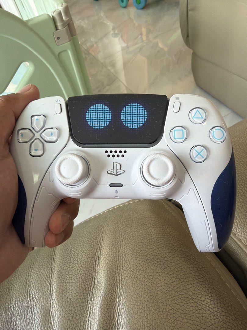 Various Controller (Category: Controllers) located in Singapore. Submitted by monkey_d_luffy (Listing ID 1440247537, Image 3). Description: 8bitdo Yellow Controller with stand - $70 PS5 Dual Sense Controller black -$70 PS5 DualSense Astrobot Limited Edition Controller with box - $120 Razer Wolverine Pro PS edition - $100 (can only use when connected via cable, battery got issue).