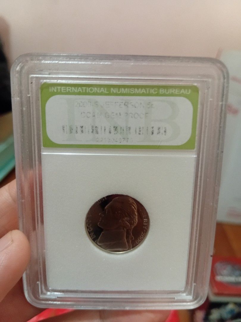 2000/2003 S Jefferson Nickel Gem DCAM Proof US Coin (Category: Currency) located in Quezon City. Submitted by johnwicklacson6 (Listing ID 1440430930, Image 1). Description: 2000/2003 S Jefferson Nickel Gem DCAM Proof US Coin PRICE: 550.00 PH MOD: MEET-UP AT EVER GOTESCO MALL, COMMONWEALTH, QUEZON CITY OR "LBC" DOOR TO DOOR / "COP" OR VIA PICK-UP DELIVERY "CLIENT WILL SHOULDER THE PICK-UP DEL. FEE." Item Location: Commonwealth Q.C. MOP: GCash "Min