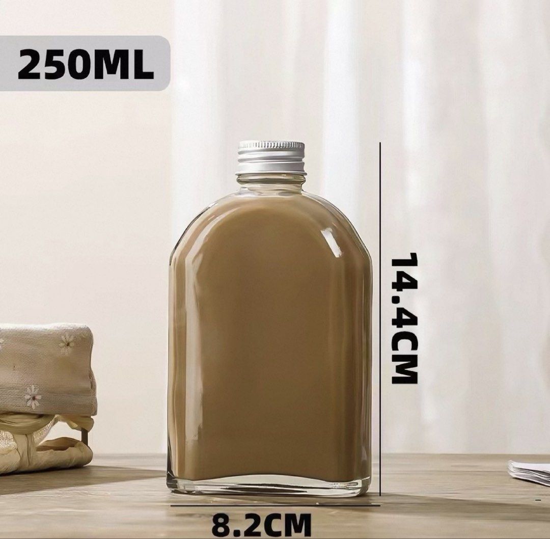 250ML Glass Bottle with Silver Cap466395797736007680