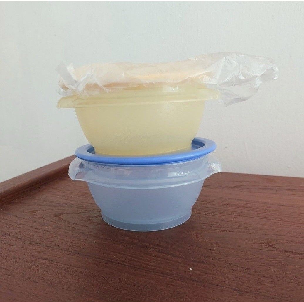 2pc Tupperware Round 12cm Plastic Container Storage Box466390923556300800