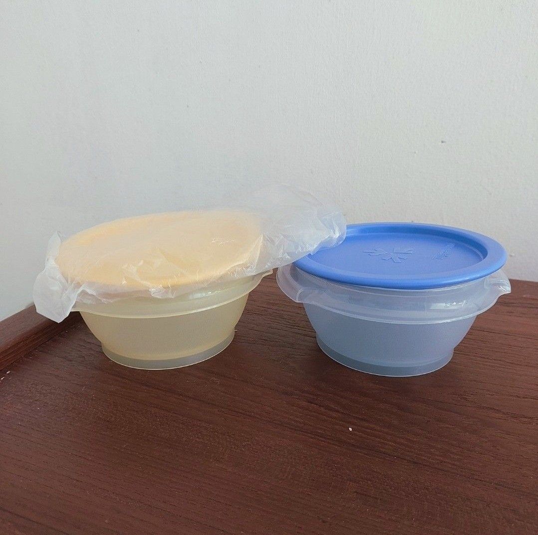 2pc Tupperware Round 12cm Plastic Container Storage Box466390923556300801