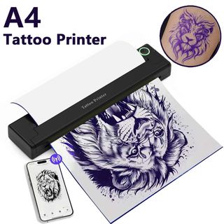 A4 Mini Portable Printer Wireless Tattoo Transfer Printer Multifunctional Tattoo Document Printing Compatible with Phone & PC472404143616839680