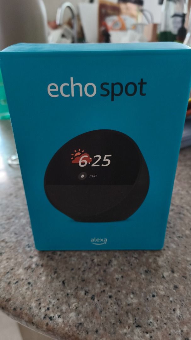 Amazon Echo Spot Smart Display - Black (Category: Soundbars, Speakers & Amplifiers) located in Calamba. Submitted by boldphoenix.5a1840 (Listing ID 1440413163, Image 2). Description: - Amazon Echo Spot in Black - Features a 2.5-inch touchscreen display - Connects wirelessly via Bluetooth - Voice control with Alexa for questions, music, weather updates, and more - Compact and stylish design, ideal for bedside tables or kitchen counters - in origin