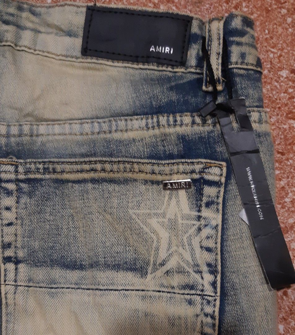 AMIRI Star Print Distressed Jeans (Category: Jeans) located in Malaybalay. Submitted by rielstuff (Listing ID 1440508439, Image 3). Description: Cool Amiri jeans with a star print all over. They have a distressed look with rips. The wash is a mix of blue and beige. Great statement piece for your wardrobe. Check out the details in the photos..