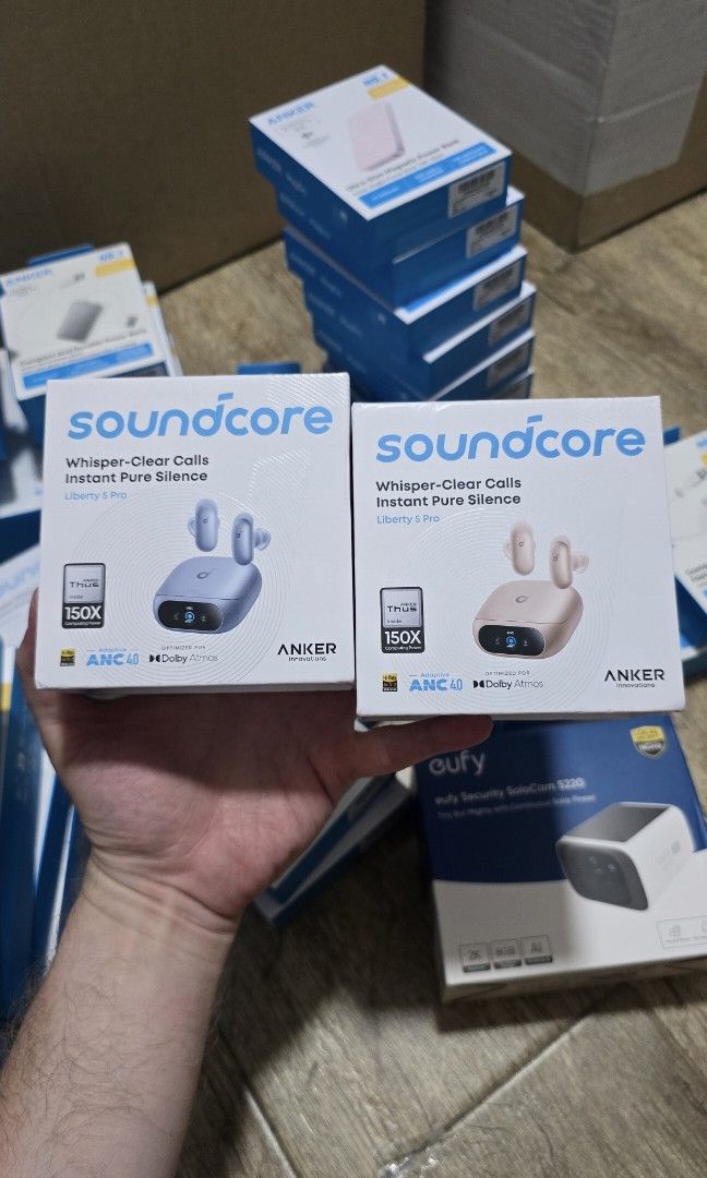 Anker Soundcore Liberty 5 Pro (Category: Headphones & Headsets) located in Malabon City. Submitted by hyrugadgets (Listing ID 1440561461, Image 1). Description: Anker Soundcore Liberty 5 Pro Whisper Clear Calls with Adaptive ANC P.4,990.