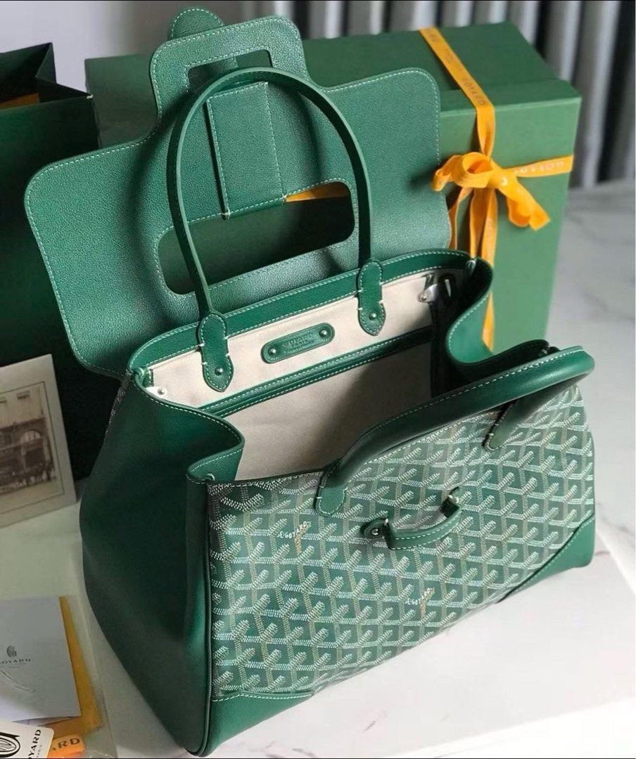 AUTHENTIC GOYARD Green (Category: Luxury Bags & Wallets) located in Quezon City. Submitted by FashionFab (Listing ID 1440432714, Image 1). Description: Available on hand. Authentic Japan Preloved GOYARD SAIGON TOTE MM complete inclusions. with minimal signs of usage. P195,000 only!!!.