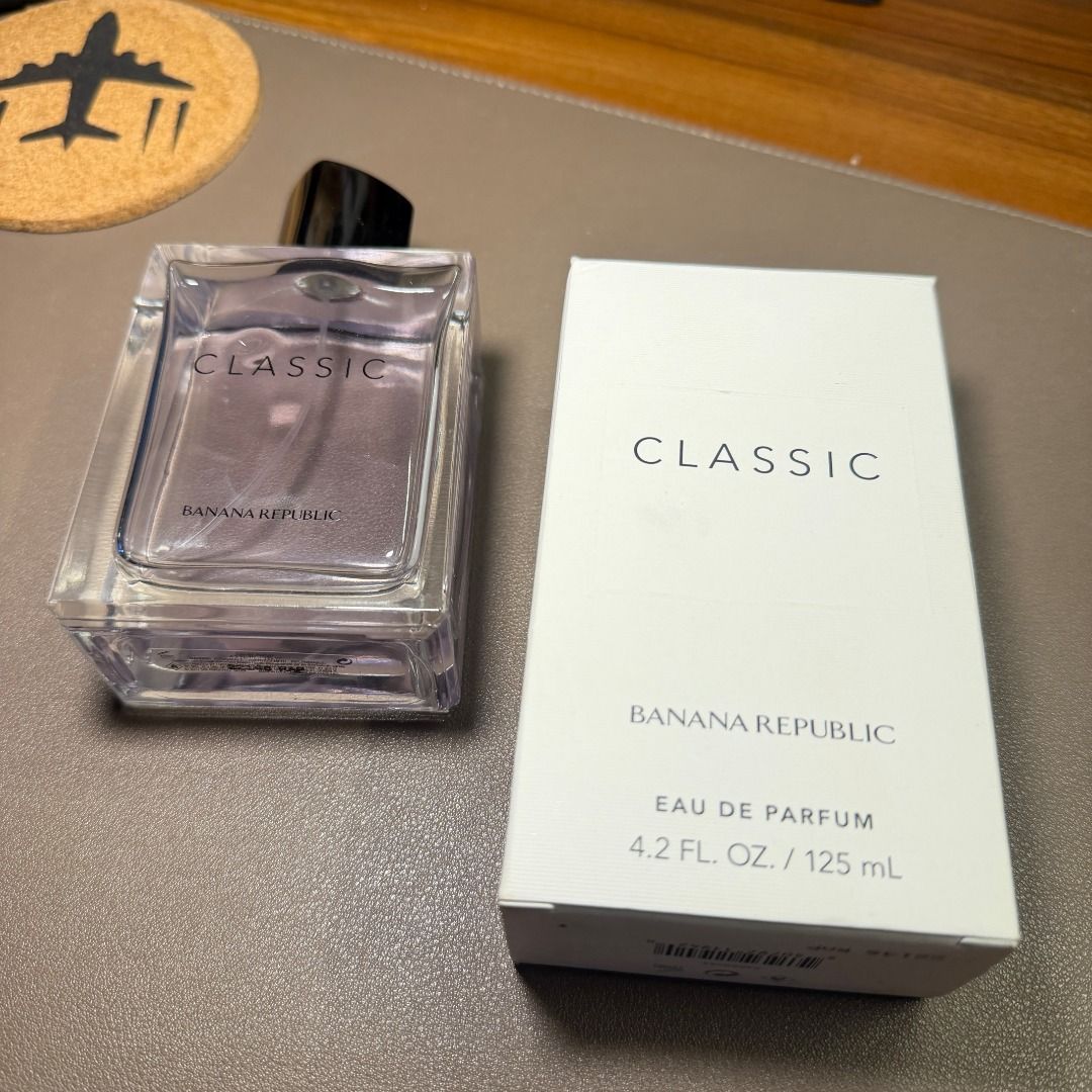 Banana Republic Classic Eau de Parfum 125ml (Category: Fragrance & Deodorants) located in Navotas City. Submitted by darkseed4 (Listing ID 1440442559, Image 2). Description: Original. I think I bought it in Singapore. 90% Juice level. RFS: Decluttering - Banana Republic Classic Eau de Parfum for Men - 125ml bottle - Includes original box - Ideal for everyday wear - What you SEE is what you GET. Delivery via Lalamove or Grab within Metro Manila is