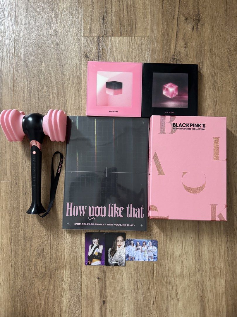 BLACKPINK Albums and Lightstick (Category: K-Wave Merchandise) located in Manila. Submitted by saflavsu (Listing ID 1440443795, Image 1). Description: hello! i’m selling my old collection of kpop items, particularly blackpink. 💞 2019 WELCOMING COLLECTION: Sold ₱600 for: - lightstick ver 1 ₱800 for: - square up album (black ver) - square up album (pink ver) - lightstick ver 1 - jennie square up pc, lisa hylt pc, grp hylt pc everything is official