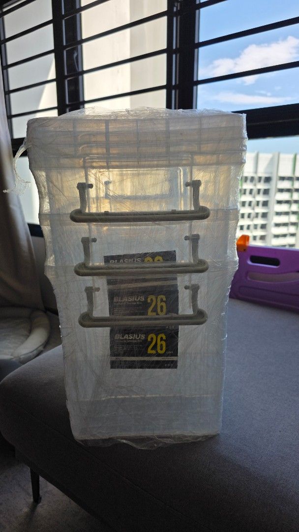 BLASIUS Stackable Transparent Storage Box 26L x 3466493865723187200