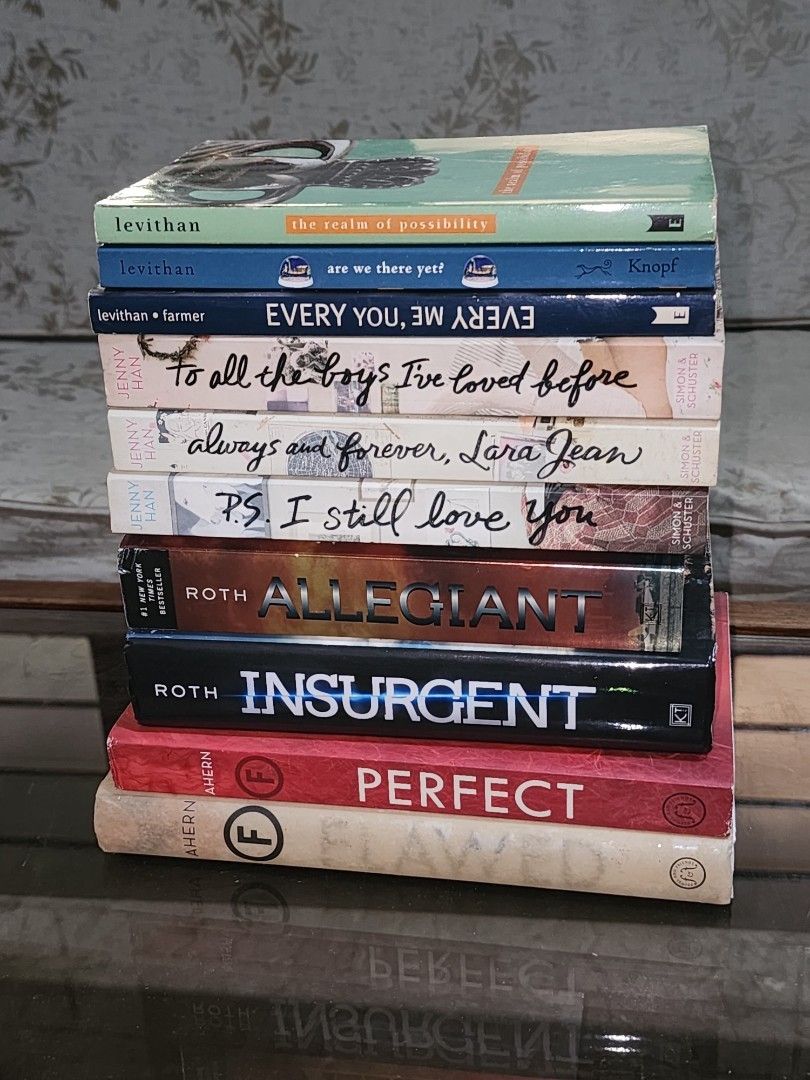 Book Bundles (Category: Storybooks) located in Antipolo. Submitted by deiyaaa (Listing ID 1440553456, Image 1). Description: Decluttering for extra thesis funds. Buy niyo na! Give my books a new home :> Prices per book bundles: PRICE: 200 TAKE ALL Veronica Roth • INSURGENT (Hardbound) • ALLEGIANT PRICE: 450 TAKE ALL Jenny Han • TO ALL THE BOYS I LOVED • P.S. I STILL LOVE YOU • ALWAYS AND FOREVER PRICE: 200 TAKE ALL Cecelia Ahern • PERFECT • FLAWE