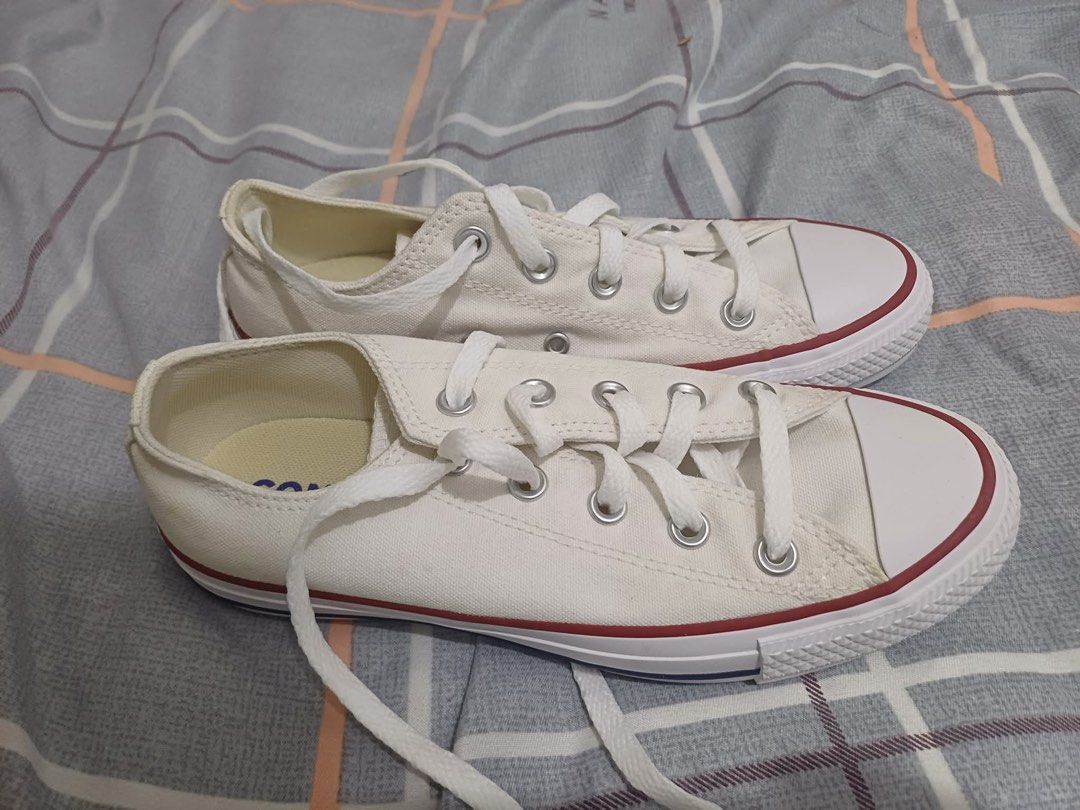 Brand New White Converse All Star (Category: Sneakers) located in Manila. Submitted by jcarlaaa (Listing ID 1440511017, Image 1). Description: Brand New, Never Used Converse Low Cut Color: White Size: 23cm, US 6 RFS: wrong size and too many white shoes Guaranteed authentic Can do meet ups to check the item Slightly negotiable.