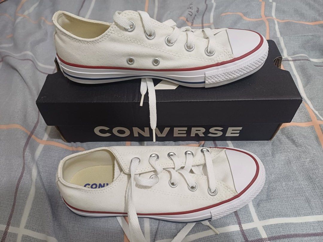 Brand New White Converse All Star (Category: Sneakers) located in Manila. Submitted by jcarlaaa (Listing ID 1440511017, Image 3). Description: Brand New, Never Used Converse Low Cut Color: White Size: 23cm, US 6 RFS: wrong size and too many white shoes Guaranteed authentic Can do meet ups to check the item Slightly negotiable.