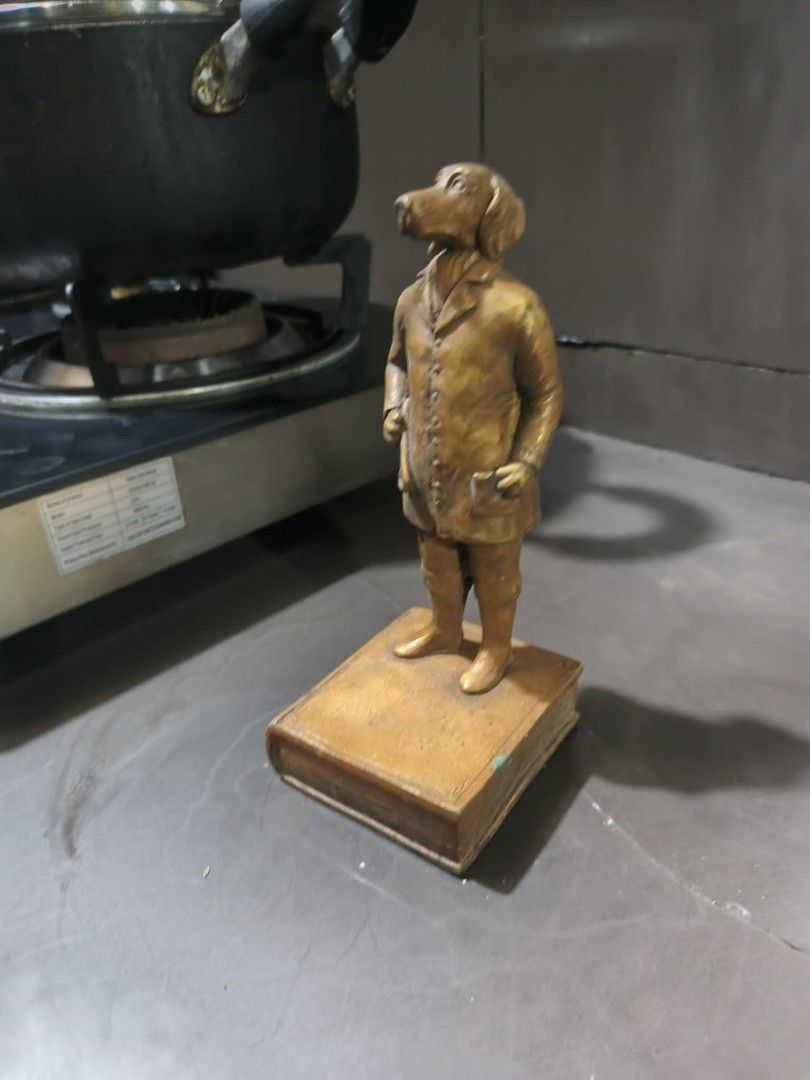Brass man dog head statue display (Category: Vintage Collectibles) located in Manila. Submitted by kurukutuk (Listing ID 1440398179, Image 3). Description: brass man dog head statue display 7.5 x 4 inches HxL made of brass.