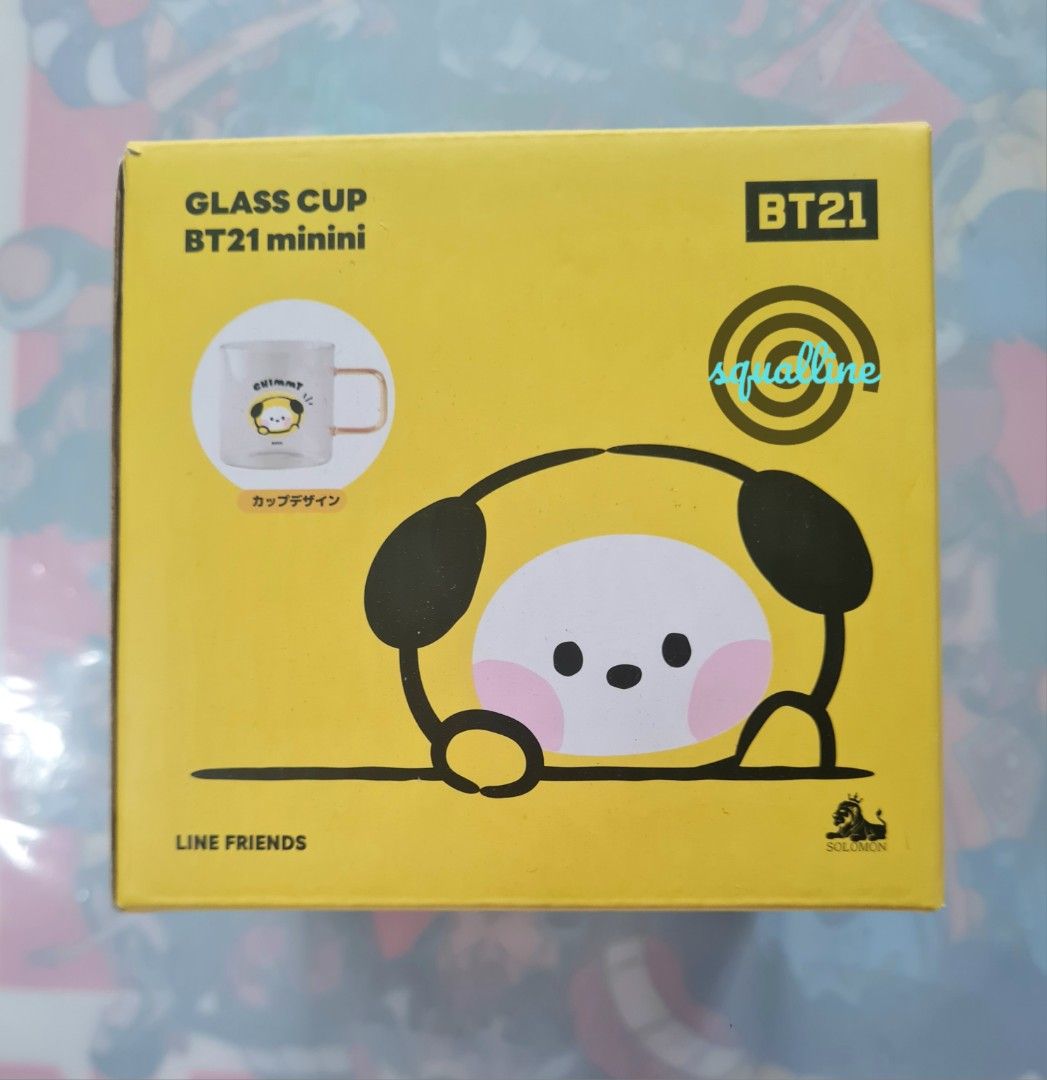 BTS BT21 - CHIMMY glass cup / mug (Category: Coffee & Tea Tableware) located in Pasig City. Submitted by squalline (Listing ID 1440444243, Image 1). Description: - onhand, ready for shipping - official BT21 merch - only 1pc available #bts #rm #kimnamjoon #suga #minyoongi #jin #kimseokjin #jhope #junghoseok #jimin #parkjimin #v #kimtaehyung #jungkook #jeonjungkook.