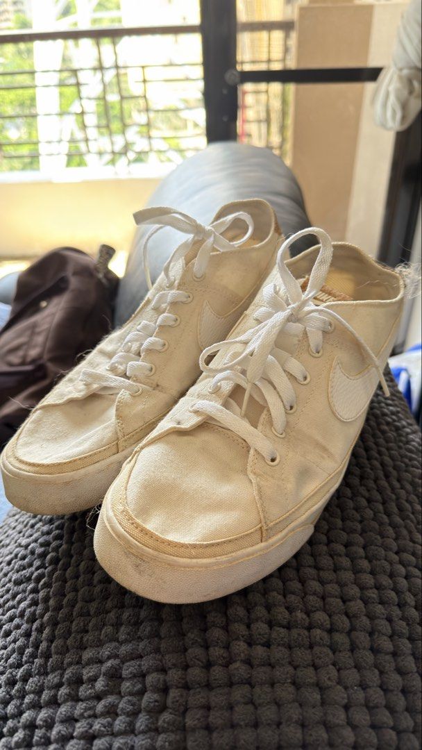 [Bundle] Nike Sneakers Authentic - 4 pairs (Category: Sneakers) located in Muntinlupa City. Submitted by cloude3 (Listing ID 1440419731, Image 2). Description: - Pre-loved Nike canvas sneakers - Available in White or Light Blue - Classic low-top design - White laces - Iconic Nike swoosh on the side - Cork heel accent with Nike logo - Ideal for casual everyday wear - Ready for a new home!.