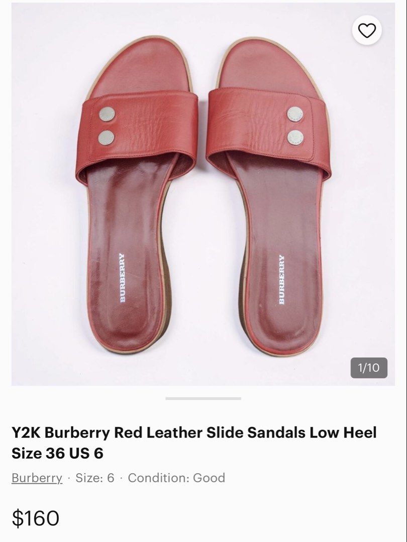 Burberry sandals flats slide shoes (Category: Flats & Sandals) located in Binan City. Submitted by betchayboutique (Listing ID 1440578151, Image 1). Description: Used. Authentic. .