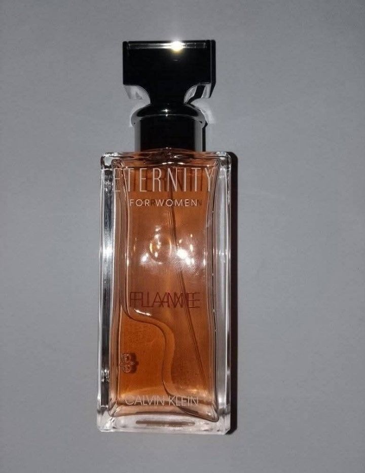 Calvin Klein's ETERNITY:FLAME (Category: Fragrance & Deodorants) located in Manila. Submitted by sysphy (Listing ID 1440572792, Image 1). Description: Calvin Klein's ETERNITY:FLAME 3.4 FL OZ 100 ml (98-100%) — used once, not my type of perfume, bought from czech republic, europe loc: national university manila mod: meet up (+sf), lalamove meet up places: ust, adamson, la salle, nu manila/moa, lrt 1 & 2 stations, moa, mop: cash, cod, gcash.