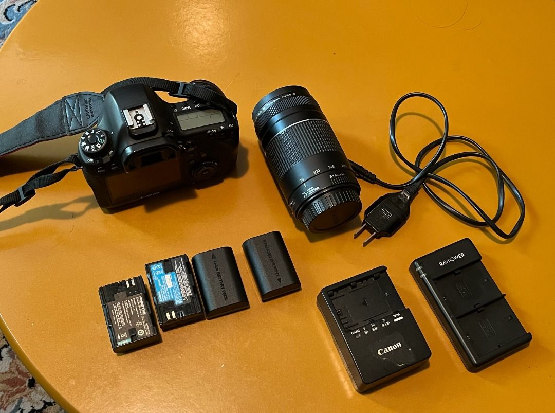 Canon EOS 6D DSLR With Bag and Lens (Category: Cameras) located in Manila. Submitted by lia_______ (Listing ID 1440493745, Image 1). Description: Includes: • Canon EOS 6D (WG) DSLR body • Canon EF 75–300mm f/4–5.6 III lens (Telephoto) Batteries (4 total): • 1 Original Canon LP-E6 • 1 Pisen LP-E6 • 2 RAVPower LP-E6 Accessories: • 2 Battery chargers • 1 Camera bag Freebies: • Amazon Basics External Flash (M, S1, S2 modes) RFS: Upgrade Meetup: Manda