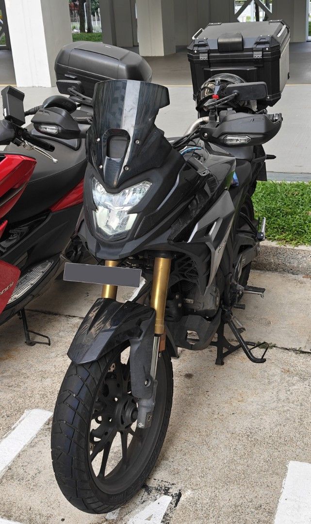 Cb200x (Category: Class 2B) located in Singapore. Submitted by _umar.ali_ (Listing ID 1440410313, Image 3). Description: Honda CB200x for sale to take over as second rider, $1000 upfront and COI 350 x 33mths. Original Registration Date: 23 Apr 2024 COE Expiry Date: 22 Apr 2034.