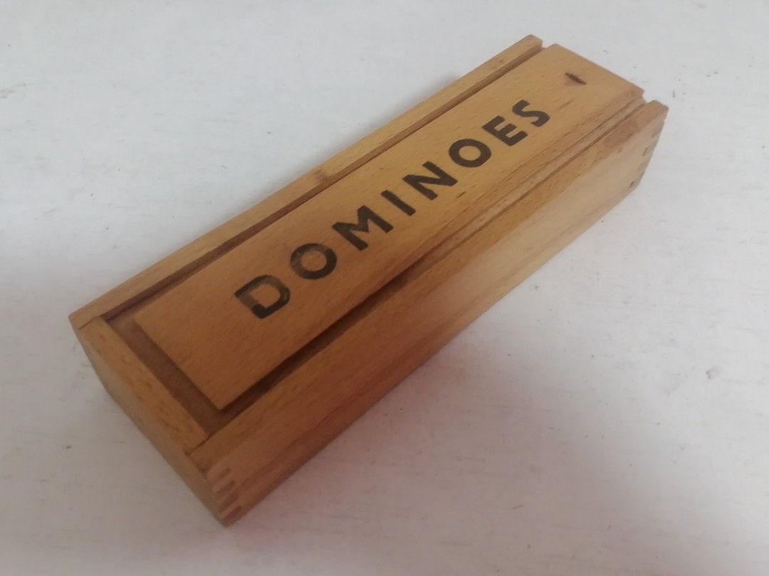Wooden Dominoes (Category: Board Games & Puzzles) located in San Mateo. Submitted by arrowscrap_delight (Listing ID 1440572578, Image 2). Description: Wooden Dominoes Verygood Condition UK Surplus Complete Set 28pcs Tiles No Issues 220 + SF.