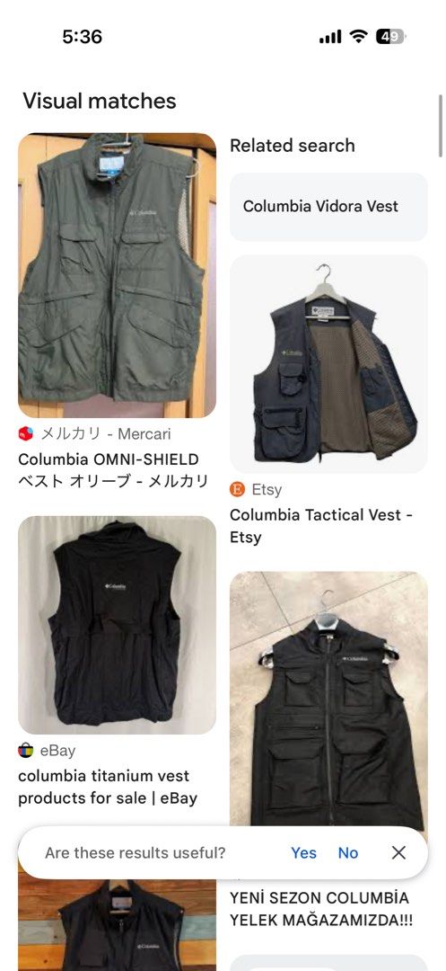 Columbia OMNI-SHIELD Vest 27 length 25 width (Category: Vests) located in Manila. Submitted by wiseearth.075b2f (Listing ID 1440573195, Image 3). Description: - Columbia OMNI-SHIELD Vest - Color: Olive Green Dimension 27 length 24 width -water repellent ₱2575 - Multiple pockets for ample storage - Mesh lining on the back for enhanced breathability - Ideal for outdoor activities (fishing, hiking, etc.) - Full zip-up front.