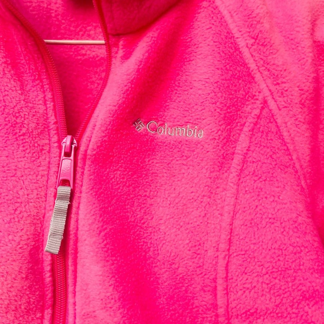 Columbia Pink Fleece Full Zip Jacket (Category: Coats, Jackets and Outerwear) located in Bulacan. Submitted by fenph2021 (Listing ID 1440500322, Image 3). Description: - Bright pink Columbia fleece jacket - Full zip closure with stand-up collar - Two front pockets with zippers - Soft and warm material xs-m - Ideal for layering or standalone wear - Great for outdoor activities and casual outings last price posted free sf.