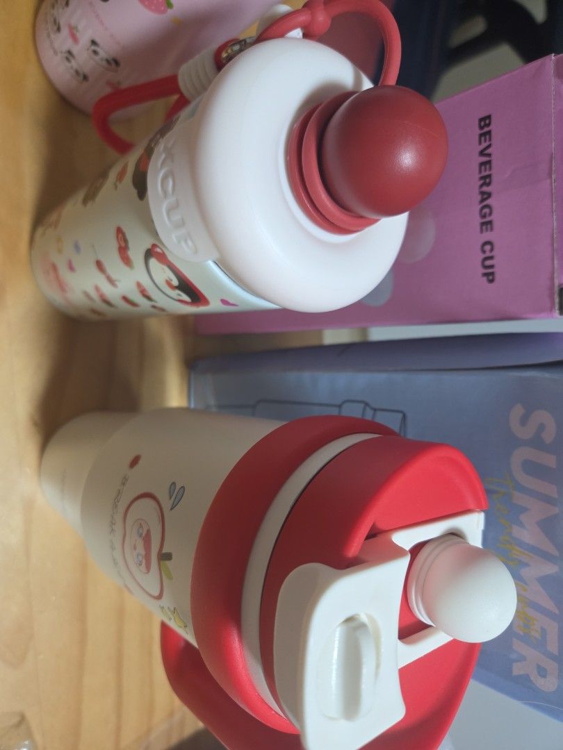 Cute Cartoon Beverage Cups with Lids466990957981880321