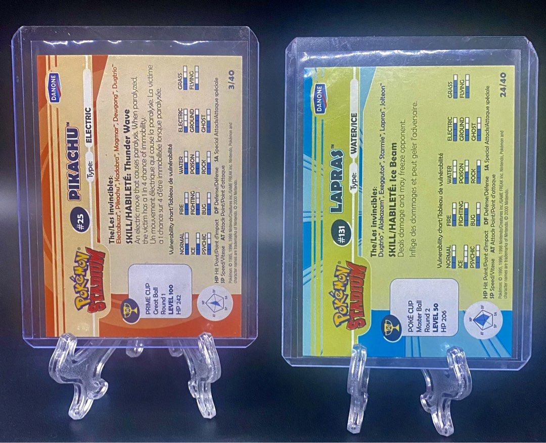 Danone Pokemon Series Sale! (Category: Character Goods) located in Angeles City. Submitted by lensongsong (Listing ID 1440462955, Image 3). Description: Php700.00 2000 Danone Series Pikachu #3 Php900.00 2000 Danone Series Lapras #24.