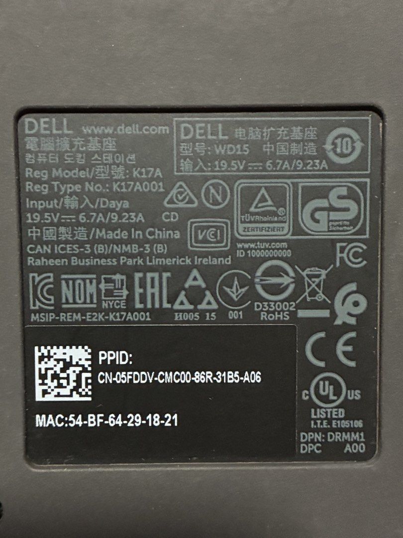 Dell USB-C expansion docking station466696360774215681
