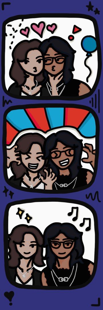 Digital art commission (Category: Art & Prints) located in San Pedro. Submitted by xtriz (Listing ID 1440477047, Image 3). Description: Digital art commission photobooth strip style W/ color! 1 person: PHP80 2 ppl: PHP 120 3 ppl: PHP 150.
