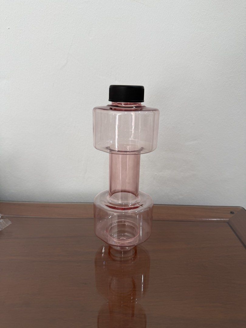 Dumbbell Shaped Water Bottle Pink466395798648934400