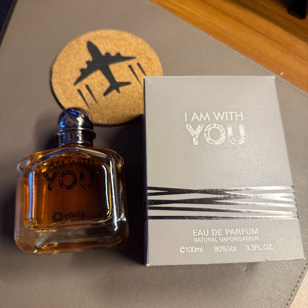 Etolia "I AM WITH YOU" Eau de Parfum 100ml (Category: Fragrance & Deodorants) located in Navotas City. Submitted by darkseed4 (Listing ID 1440444245, Image 3). Description: I bought this in Dubai and extra perfume last year. Few sprays missing for testing lang. - Etolia "I AM WITH YOU" Eau de Parfum - 100ml bottle - Natural spray - Inspired by the popular Giorgio Armani Stronger With You ----------------------- Top Notes: Pink Pepper, Juniper Ber
