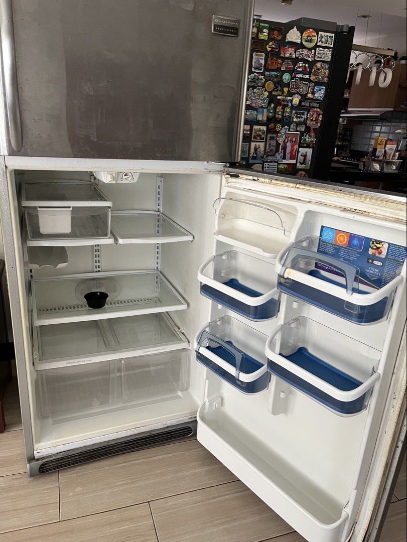 Frigidaire Professional Stainless Steel Refrigerator (Category: Refrigerators and Freezers) located in Quezon City. Submitted by eskes (Listing ID 1440435923, Image 3). Description: - Frigidaire Professional Refrigerator - Stainless Steel Finish - Top Freezer Design - Ample Shelf Space (Fridge & Freezer) - Still in Excellent Working Condition - Ready for a New Home.