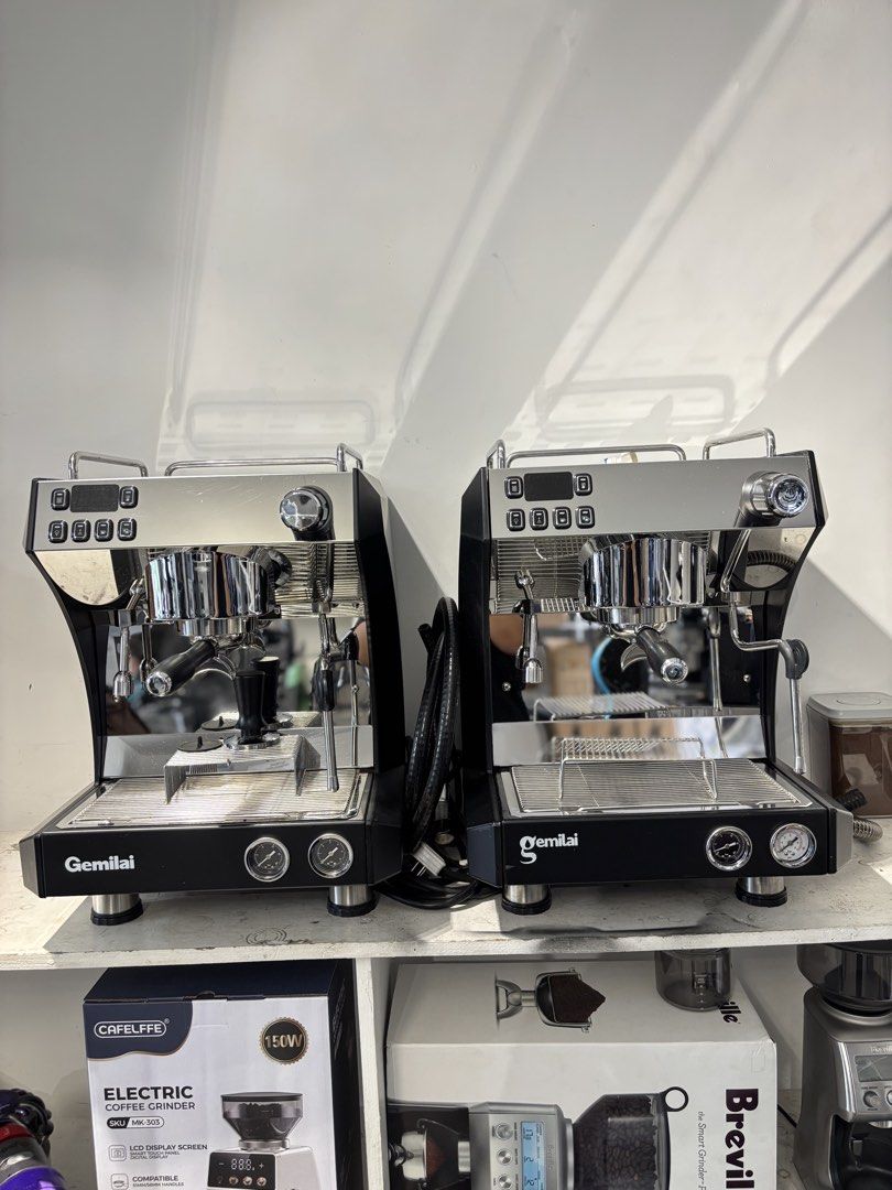 Gemilai 3121A Commercial Espresso Machine (Category: Coffee Machines & Makers) located in Pulilan. Submitted by sebbii (Listing ID 1440505186, Image 1). Description: - Two Gemilai Espresso Machines available. - Sleek black and silver design. - Both appear to be in good working order. - Perfect for home baristas or small cafes. - Power cords included. - Feel free to ask any questions..