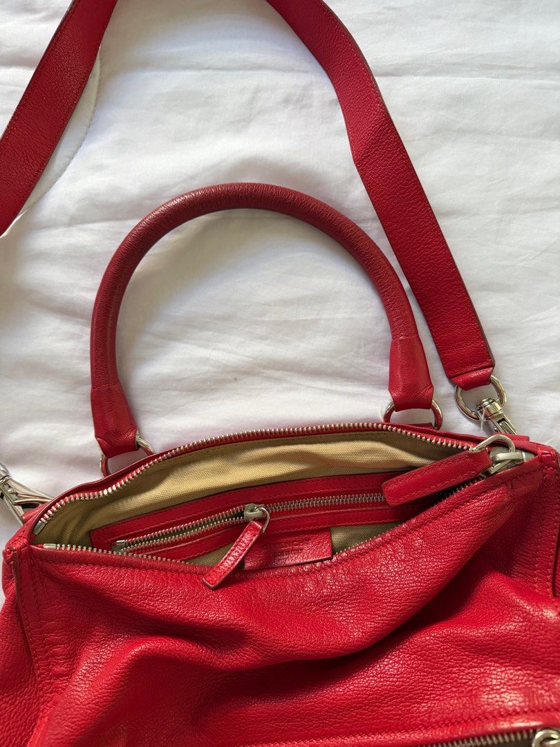 Givenchy Pandora Bag (Category: Luxury Bags & Wallets) located in Quezon City. Submitted by mncdc (Listing ID 1440405500, Image 3). Description: Givenchy Red Sugar Goatskin Leather Pandora Medium Condition: 8/10 Complete inclusions.