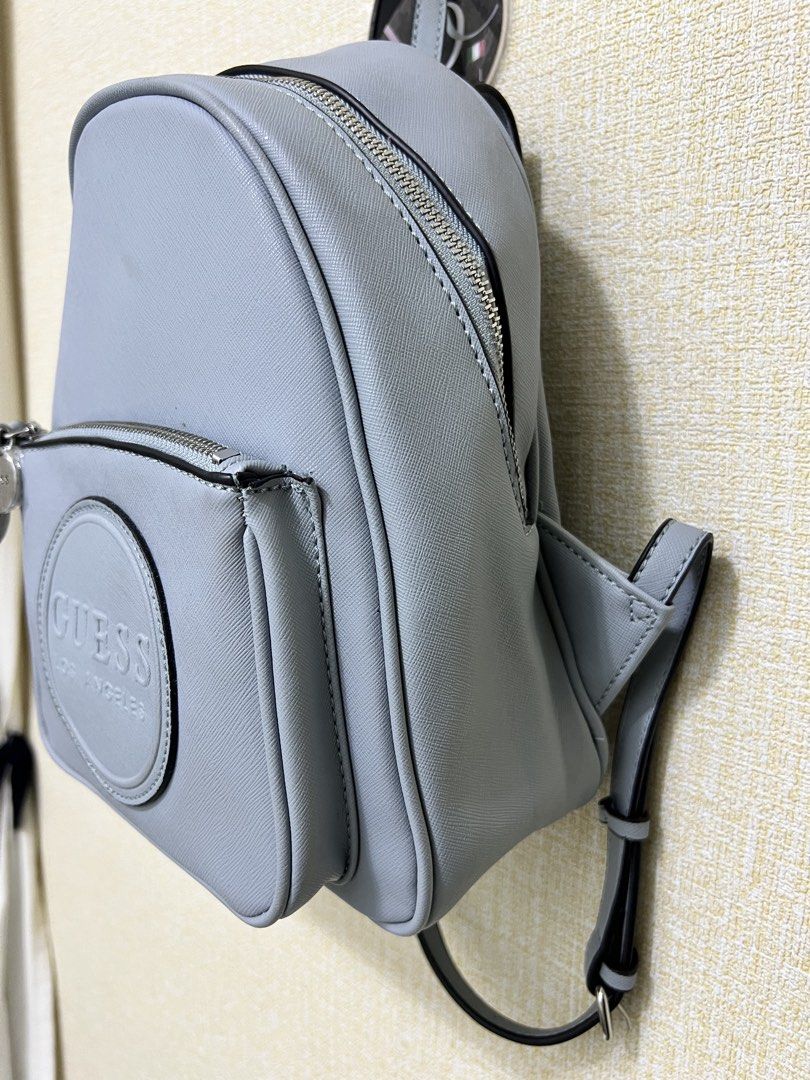 Guess Sujata Mini Backpack (Category: Backpacks) located in Imus. Submitted by swiftwater.a4d65f (Listing ID 1440556578, Image 3). Description: This is a Guess Sujata mini backpack in a light blue shade featuring a embossed “Guess Los Angeles” logo..