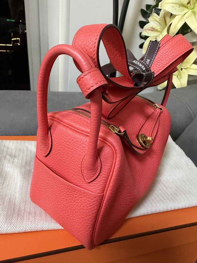 Hermes Mini Lindy Rose Azalee GHW (Category: Luxury Bags & Wallets) located in Manila. Submitted by az.purse (Listing ID 1440539515, Image 3). Description: - Hermes Lindy 19 in Gold Hardware - Crafted from textured leather with elegant gold hardware. - Comes complete with its original dustbag and box. - An ideal accessory to add a vibrant pop of color to any outfit. -Stamp Z (2021).