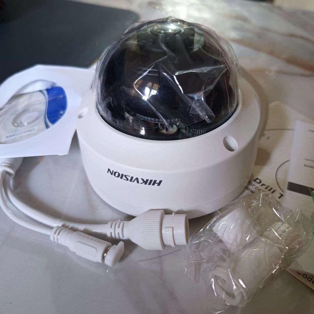 Hikvision EXIR Fixed Dome Network Camera DS-2CD1327G0-L (Category: Security Systems & CCTV Cameras) located in Quezon City. Submitted by Fine_Find (Listing ID 1440424740, Image 2). Description: - Hikvision EXIR Fixed Dome Network Camera - Model: DS-2CD1327G0-L - Resolution: 2MP HD Video - Lens: 2.8mm - Compression: H.265+ (saves bandwidth & storage) - Features: Weatherproof, Vandal-Resistant - Storage: On-board capability - Inclusions: CD, Drill 