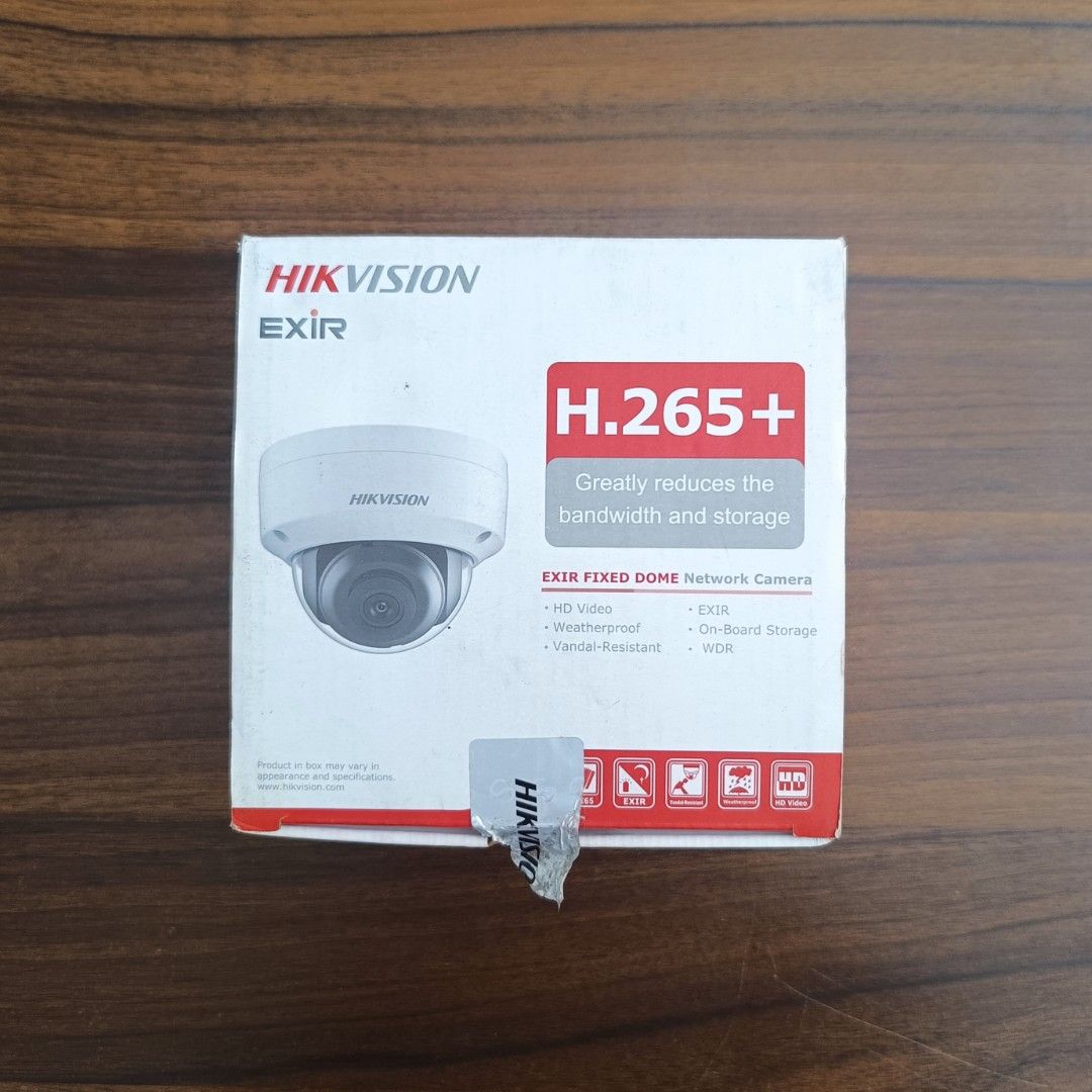 Hikvision EXIR Fixed Dome Network Camera DS-2CD1327G0-L (Category: Security Systems & CCTV Cameras) located in Quezon City. Submitted by Fine_Find (Listing ID 1440424740, Image 1). Description: - Hikvision EXIR Fixed Dome Network Camera - Model: DS-2CD1327G0-L - Resolution: 2MP HD Video - Lens: 2.8mm - Compression: H.265+ (saves bandwidth & storage) - Features: Weatherproof, Vandal-Resistant - Storage: On-board capability - Inclusions: CD, Drill 