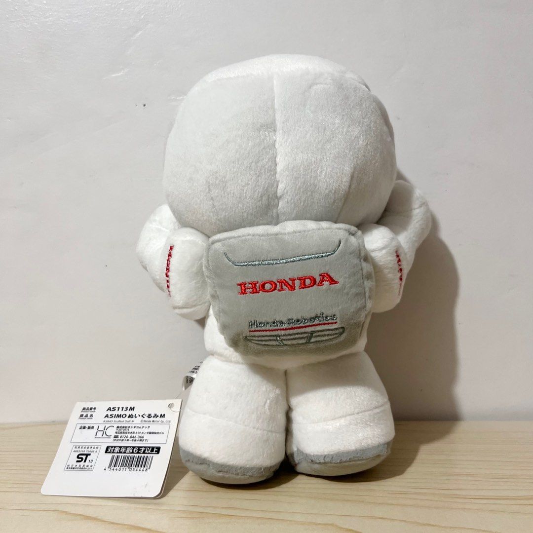 Honda Commtec ASIMO AS113 Medium Plush height: 27cm - Php 1,500 NOTE: moveable arms (Category: Plushies & Soft Toys) located in Davao. Submitted by pandorastoybox (Listing ID 1440540174, Image 2). Description: Honda Commtec ASIMO AS113 Medium Plush height: 27cm - Php 1,500 NOTE: moveable arms.