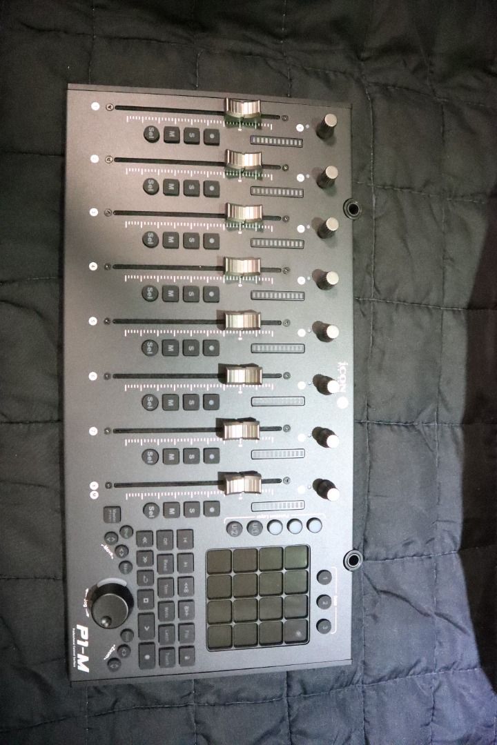 iCON P1-M DAW Control Surface (Category: Musical Instruments) located in Bulacan. Submitted by declutterchew (Listing ID 1440548448, Image 2). Description: Selling my DAW Control Surface. - Features 8 motorized faders with knobs, buttons and touchscreens - Ideal for minimalist music production setup and live performances - Compatible with most Digital Audio Workstations (DAWs) Message me for faster transaction, thanks..