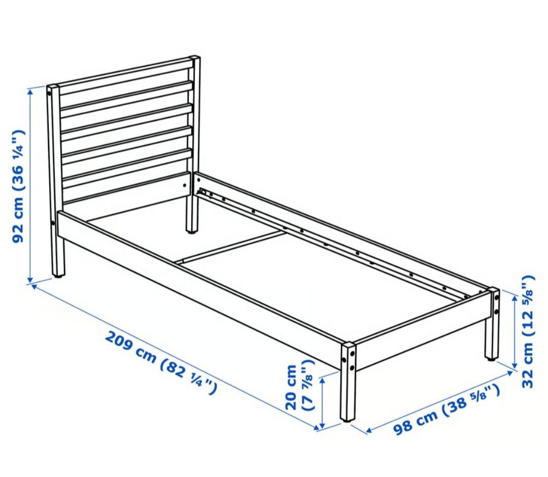 Ikea Bed Frame (Category: Bedding & Towels) located in Singapore. Submitted by _thetartbar_ (Listing ID 1440560902, Image 3). Description: ▪︎BRAND NEW IKEA BED FRAME ▪︎Fully assembled ▪︎ Comes with the slate! ▪︎ Bought for $135+ , Selling For $100 ONLY!! ▪︎Self Collection/Arrange Own Delivery ▪︎Measurements as Per Picture Shown..