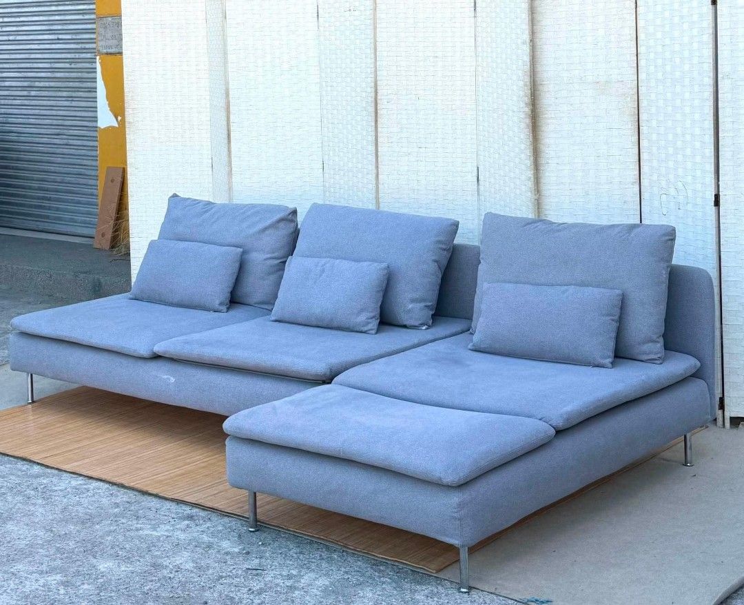 JAPAN SURPLUS IKEA SODERHAMN LSHAPE FABRIC SOFA FULLY WASHABLE IN GOOD CONDITION (Category: Sofas) located in Bustos. Submitted by mherzkie05 (Listing ID 1440419841, Image 2). Description: JAPAN SURPLUS IKEA SODERHAMN LSHAPE FABRIC SOFA FULLY WASHABLE IN GOOD CONDITION SIZE: 15H x 111L x 39-60W inches.