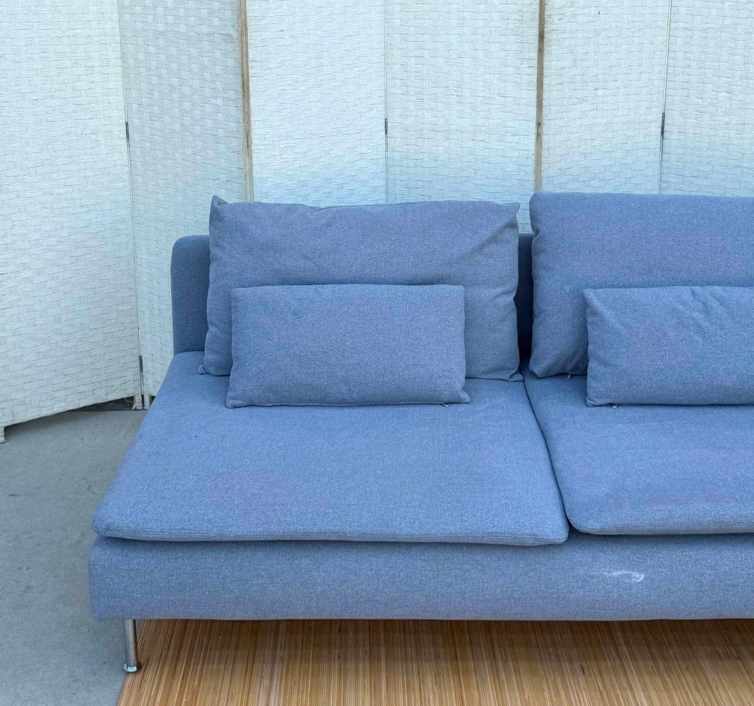 JAPAN SURPLUS IKEA SODERHAMN LSHAPE FABRIC SOFA FULLY WASHABLE IN GOOD CONDITION (Category: Sofas) located in Bustos. Submitted by mherzkie05 (Listing ID 1440419841, Image 3). Description: JAPAN SURPLUS IKEA SODERHAMN LSHAPE FABRIC SOFA FULLY WASHABLE IN GOOD CONDITION SIZE: 15H x 111L x 39-60W inches.